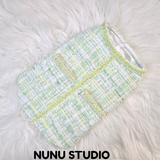 Load image into Gallery viewer, Greed tweed fabrics pet coat