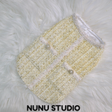 Load image into Gallery viewer, Golden tweed fabrics pet coat