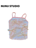 Load image into Gallery viewer, Pink Bow Strap Pet Top